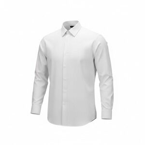 Stafford White Wrinkle Free Dress Shirt Men's 18 34-35 Long Sleeve Button Down